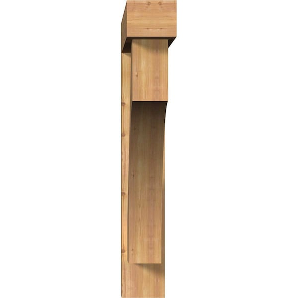 Westlake Block Smooth Bracket W/ Offset Brace, Western Red Cedar, 7 1/2W X 48D X 48H